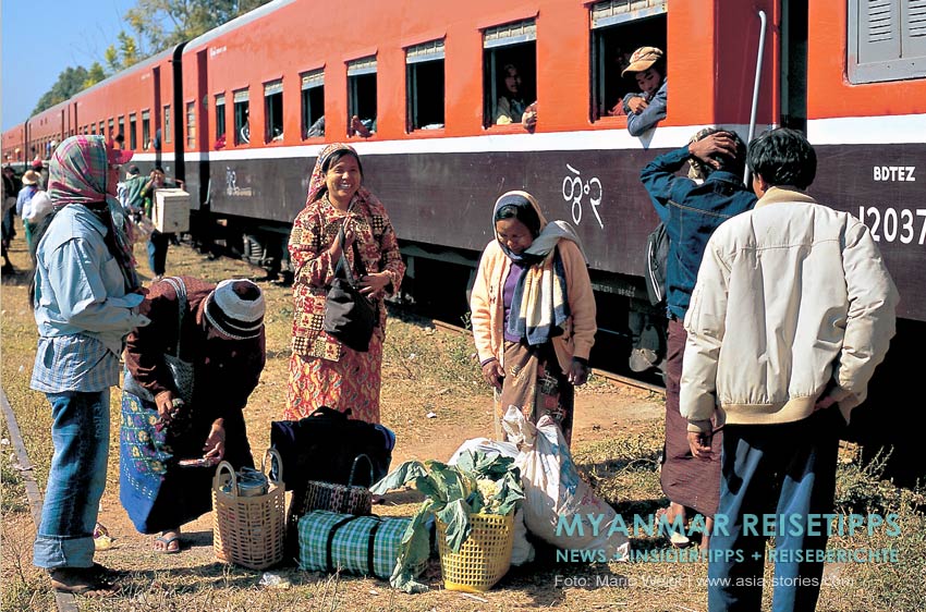 Myanmar Reisetipps | Mit dem Zug durch Myanmar | Preise und Abfahrtszeiten
