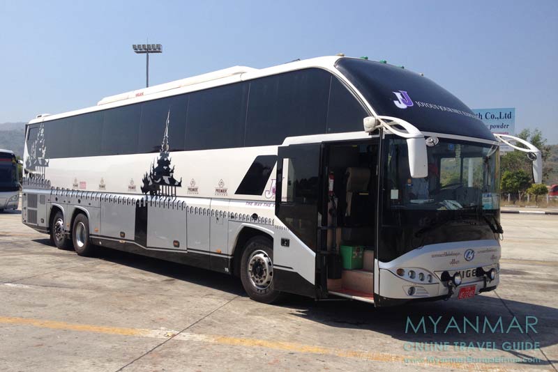 Bus von Bagan nach Yangon: Busunternehmen JJ Express 