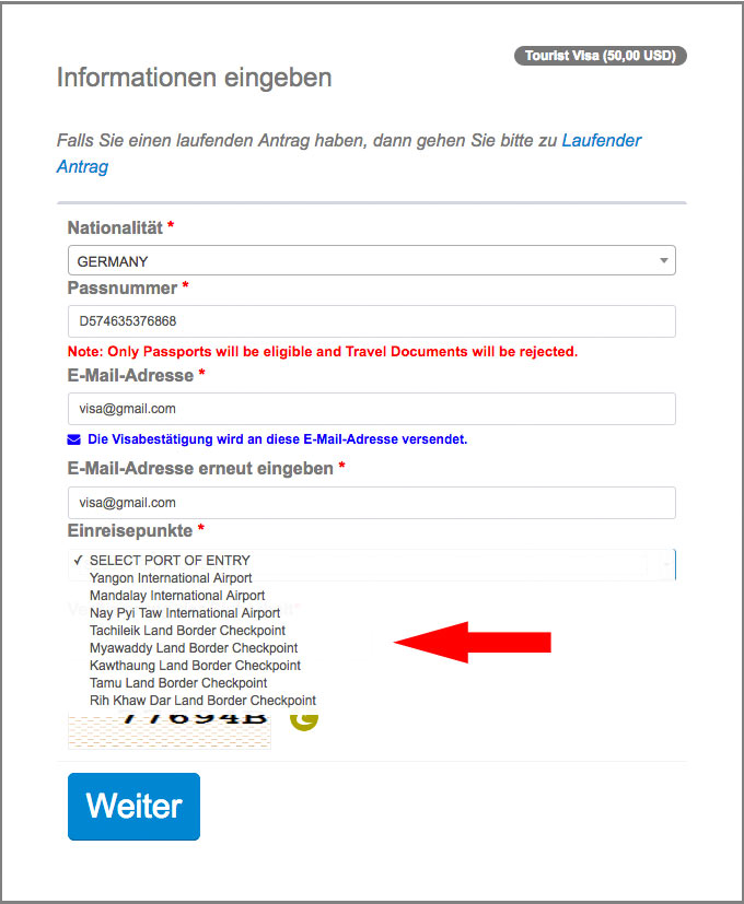 Tipps für die Beantragung des E-Visas für Myanmar: Alle möglichen Grenzübergänge für die Einreise nach Myanmar