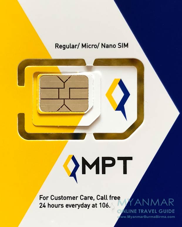 Myanmar Reisetipps | Internet und Telefon | SIM Card von MPT