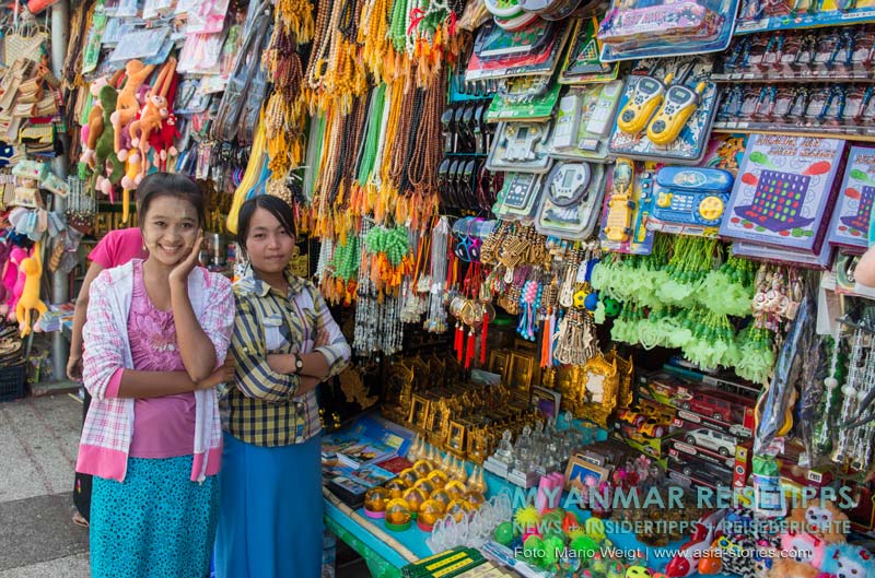 Shops und Läden am Goldenen Felsen Kyaikhtiyo: Alles was man so für einen Besuch am Goldenen Felsen unbedingt benötigt.