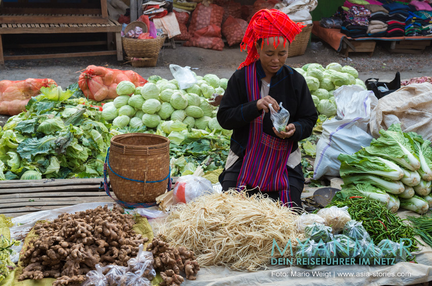 Marktstand in Kalaw
