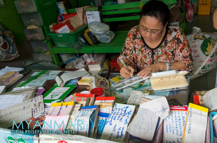 Myanmar Reisetipps - Mandalay | Bustickets gibt es im Ko Htay Express Travels Services