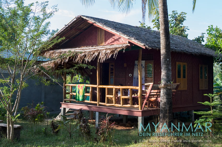 Bungalow im Coconut Guesthouse am Maungmagan Beach auf Dawei Peninsula