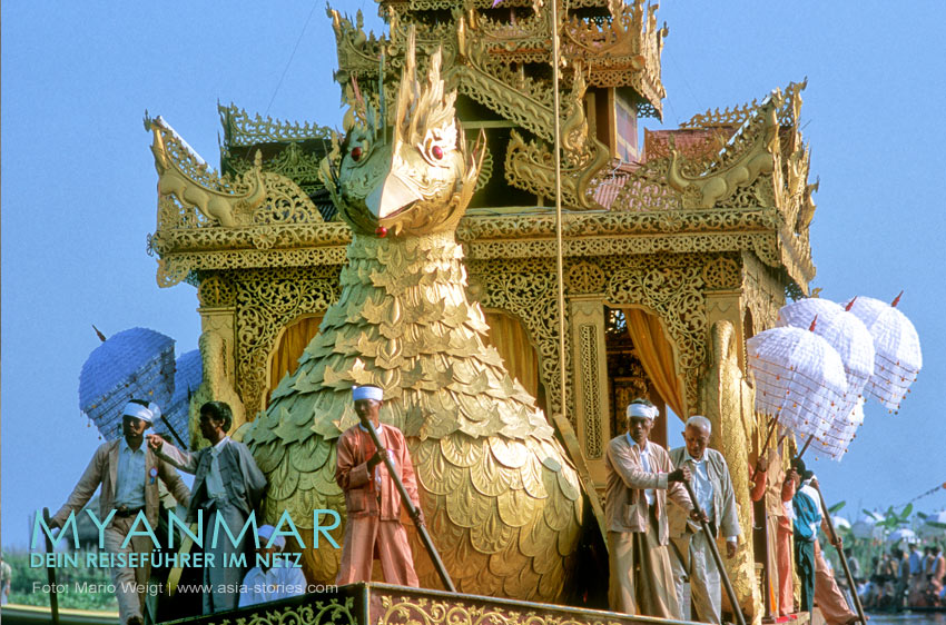 Myanmar Reisetipps - Phaung Daw U Festival auf dem Inle-See