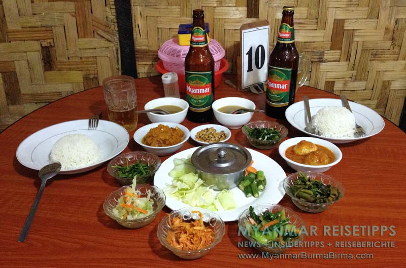 Myanmar Reisetipps | Inle-See und Indein | Essen im A + E Restaurant 