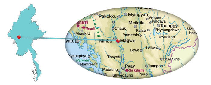 Myanmar - Karte von Magwe