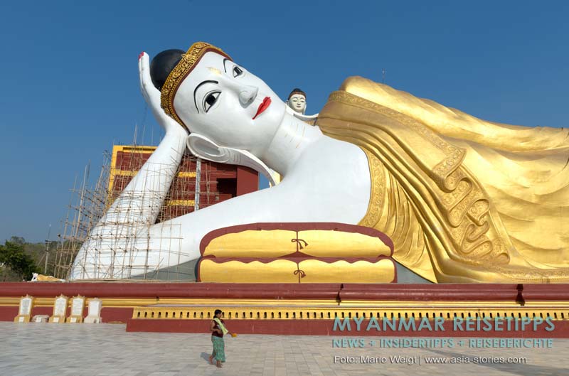 Liegender Buddha am Po Khaung Hügel in Monywa