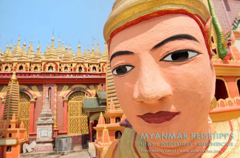 Bewacher der Thanboddhay-Pagode in Monywa