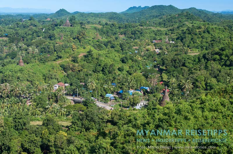 Myanmar, Mrauk U: Aussicht von der Shwedaung Pagode