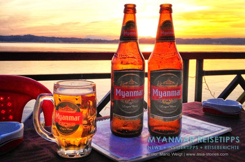 Myanmar Reisetipps | Magwe | Blick von der Außenterrasse vom Elysium Restaurant auf den Ayeyarwady