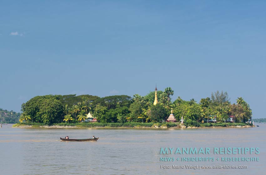 Mawlamyaing (Mawlamyine): Immergrüne Shampoo Island mit einer Pagode