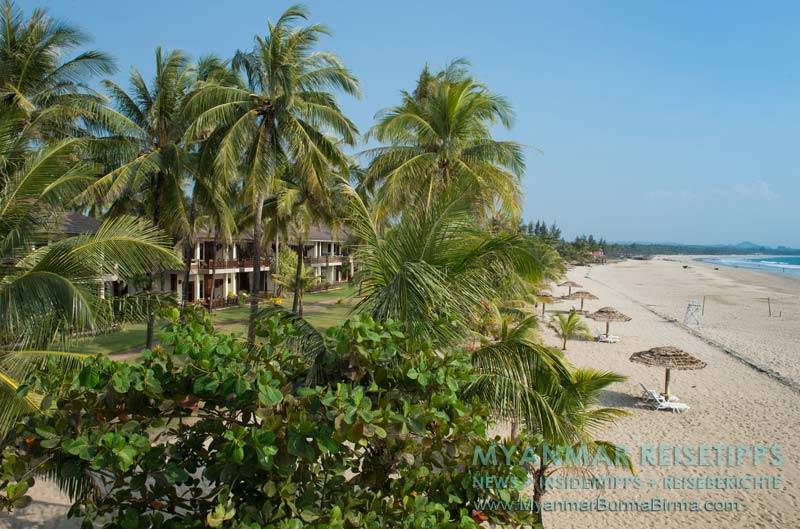 Myanmar, menschenleerer Strand Ngwe Saung in Myanmar