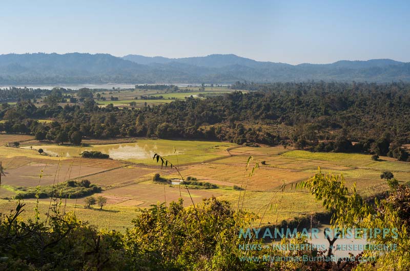 Myanmar Reisetipps | Bhamo | Aussicht auf den Ayeyarwady vom Kloster Thein Hpa