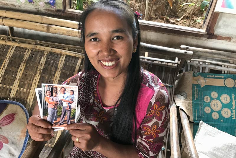 Trekking von Hsipaw nach Pankam in Myanmar. Zu Besuch bei der Frau vom Dorfchef O Moung.