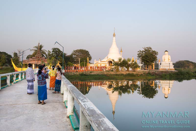 Besucher am Kantharyar-See in Monywa