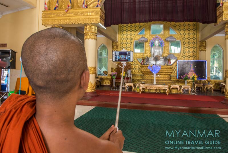 Myanmar: Highlight in der Stadt Thaton ist die perlmuttfarbene Buddha-Statue in der Pagode Shwezayan