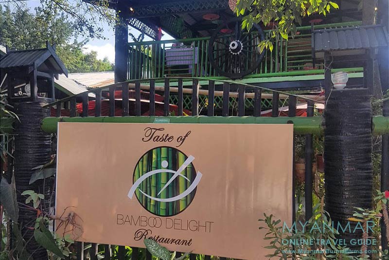 Eingang von der Bamboo Delight Cooking School in Nyaungshwe am Inle-See