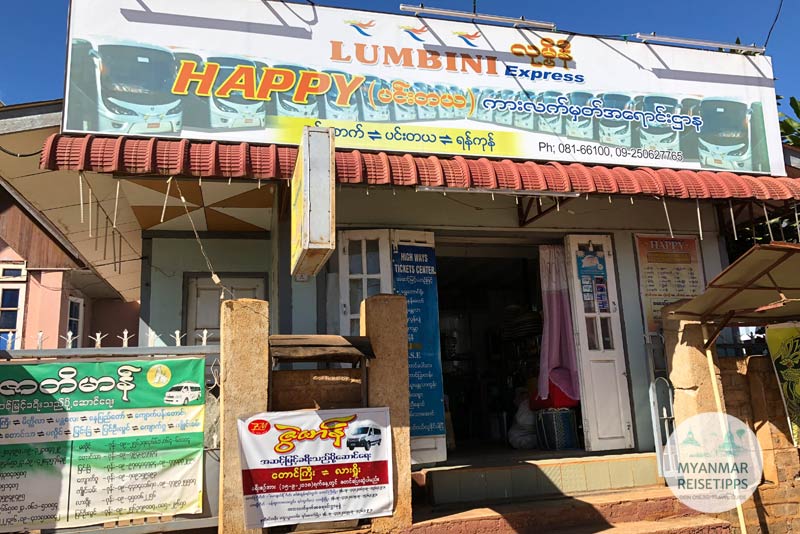 Myanmar Reisetipps | Pindaya | Happy Highway Ticket Centre