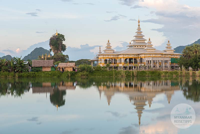Felsnadel mit der Pagode Kyauk Ka Lat in Hpa-an