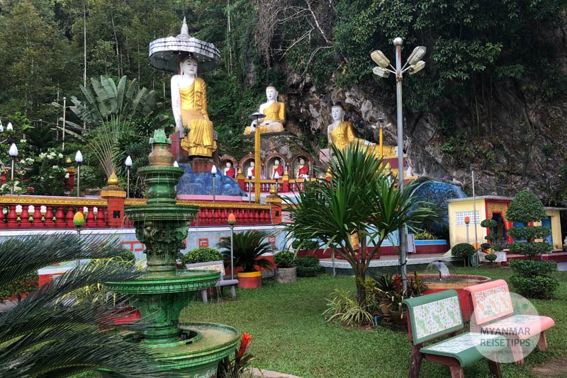 Eingang von der Höhle Kaw Ka Taung in Hpa-an, Myanmar
