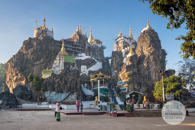 Wichtigstes Highlight in Loikaw:  Taung-Kwe-Pagode am frühen Morgen