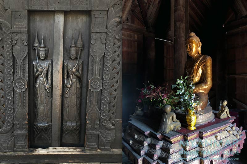 Myanmar Reisetipps | Pakokku | Schnitzereien und Buddha im Teakholzkloster Kyaung Daw Gyi