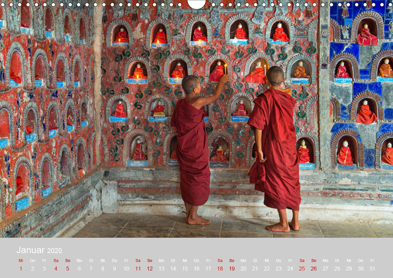 Januar vom Wandkalender für 2020 | MYANMAR | Fotos: Mario Weigt