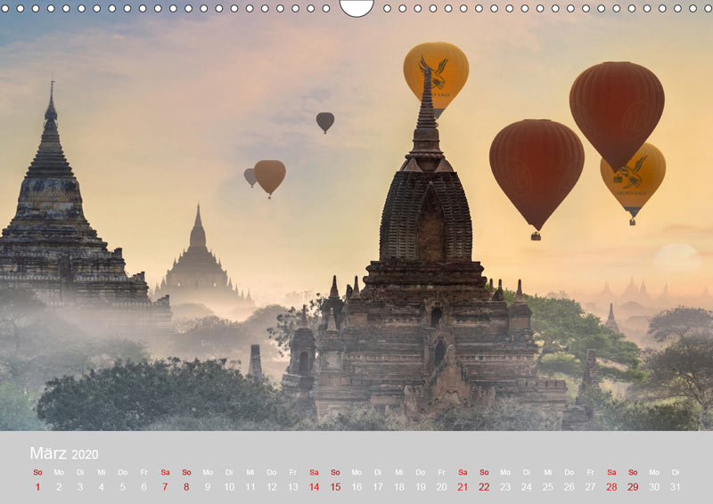 März vom Wandkalender für 2020 | MYANMAR | Fotos: Mario Weigt