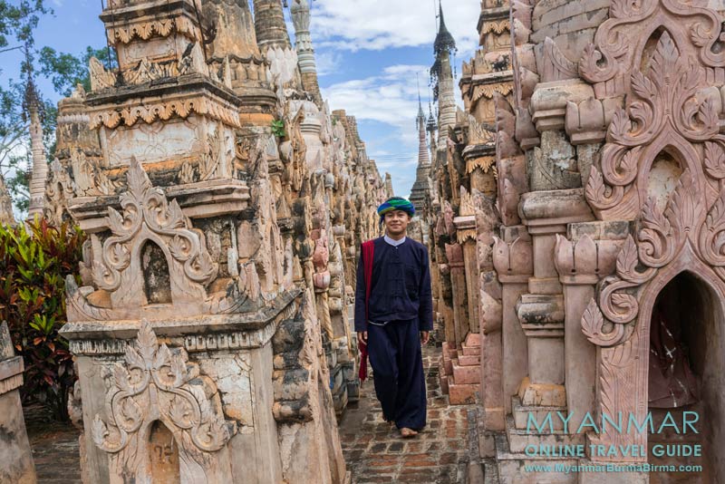 Dieser junge Mann zwischen den Tempeln von Kakku gehört zu dem Volk der Pa-O.
