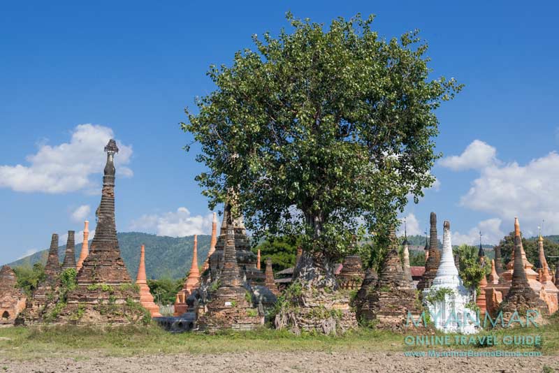 Ausflug mit dem Boot zu den Pagoden in Samkar am Inle-See