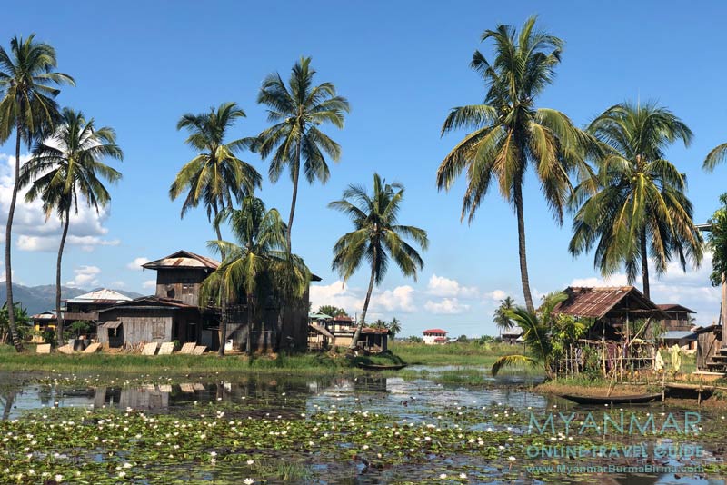 Myanmar Reisetipps | Inle-See | Dorf gegenüber Taung Chay Taw Ya Monastery