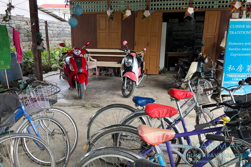 Nyaungshwe: Motorbikes und Fahrräder zum Mieten im Reisebüro Century Inlay Travels & Tours