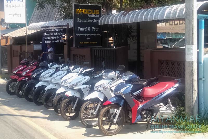 Focus Rental Service in Dawei verleiht gute Motorbikes und Fahrräder
