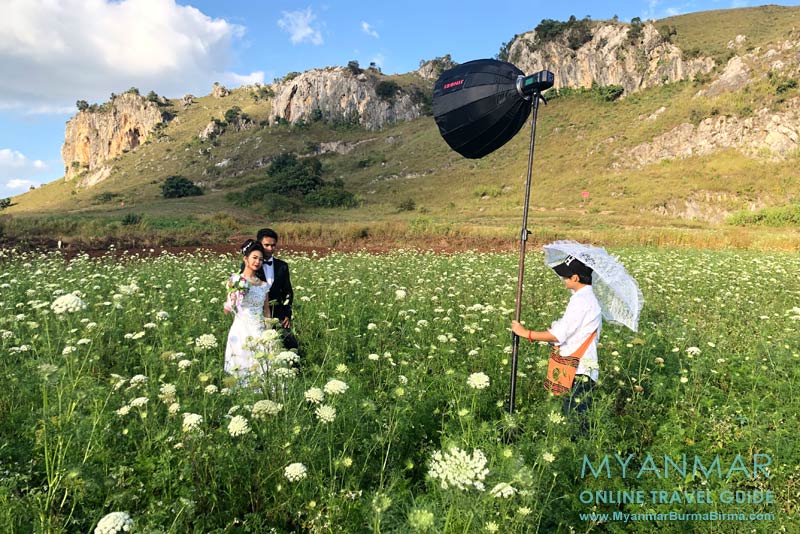 Myanmar Reisetipps | Umgebung von Kalaw | Fotoshooting mit Brautpaar