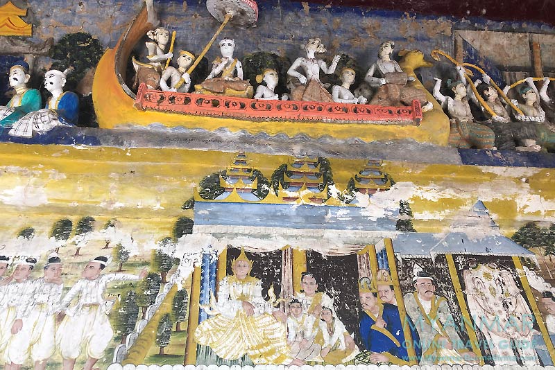 Ausflug von Salay: Wandmalerei und Skulpturen in der Pagode Shin Bin Sar Kyo