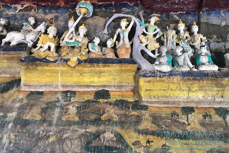 Ausflug von Salay: Wandmalerei und Skulpturen in der Pagode Shin Bin Sar Kyo