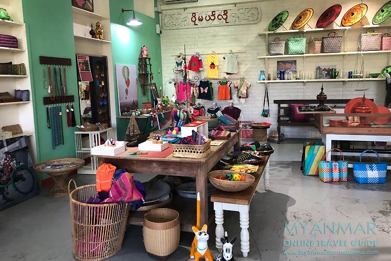 Yangon: Der Fair Trade Shop Pomelo verkauft Handwerk aus Myanmar.