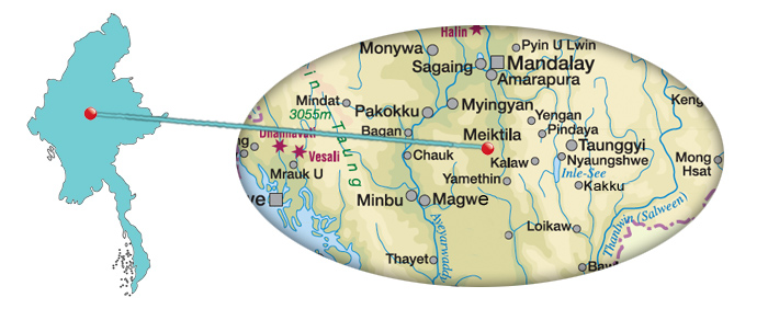 Myanmar Reisetipps | Karte für Meiktila