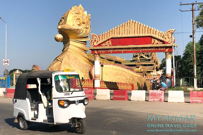 Myanmar Reisetipps | Meiktila | Pagode Paung Daw U, das Wahrzeichen der Stadt, am Ostufer