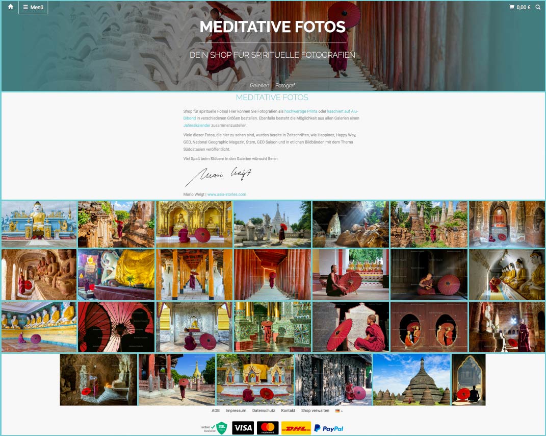 DER ROTE SCHIRM | Shop für meditative und spirituelle Fotos | www.meditative-fotos.de