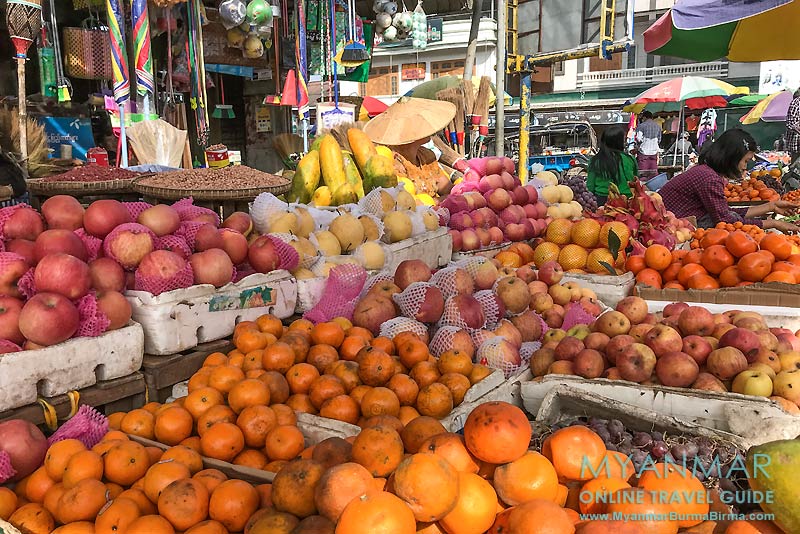 Myanmar Reisetipps | Pyin U Lwin | Obstverkauf am Myoma-Markt