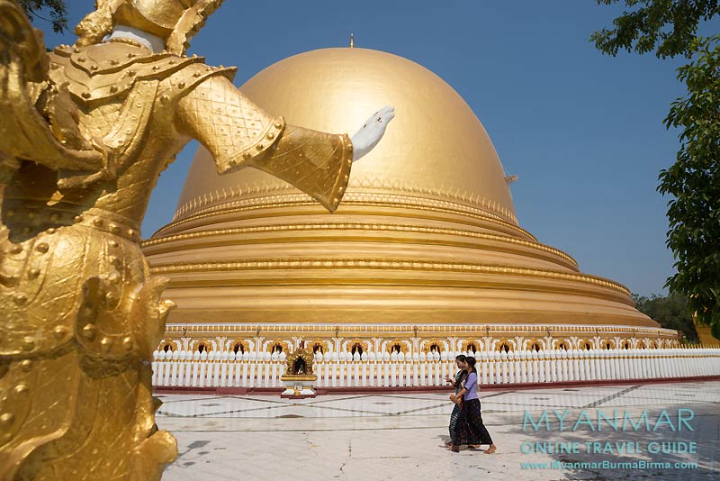 Myanmar Reisetipps | Umgebung von Mandalay | Sagaing | Kaunghmudaw-Pagode, auch bekannt als Yaza Mani Sula Kaunghmudaw oder Rajamanisula