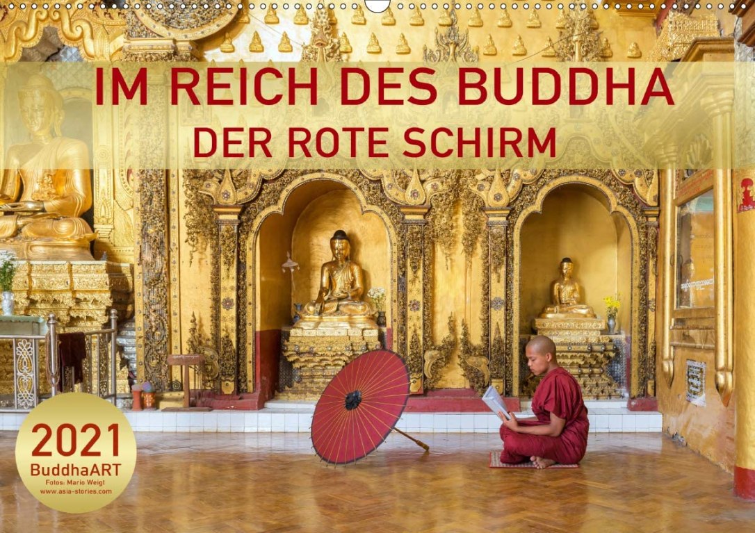 Kalender 2021 DER ROTE SCHIRM - Im Reich des Buddha