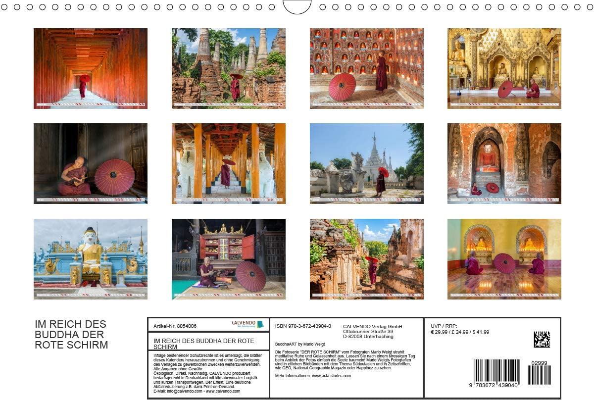 Motive vom Kalender 2021 DER ROTE SCHIRM von Mario Weigt BuddhaArt