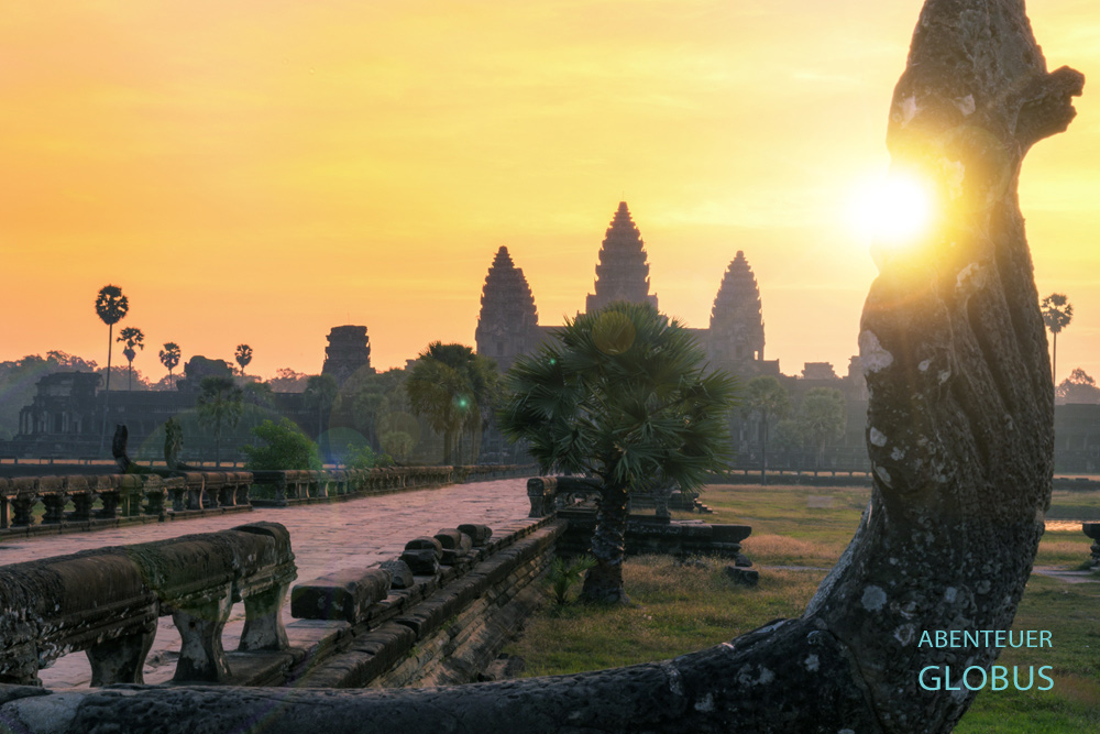 Kambodscha, Angkor Wat zum Sonnenaufgang