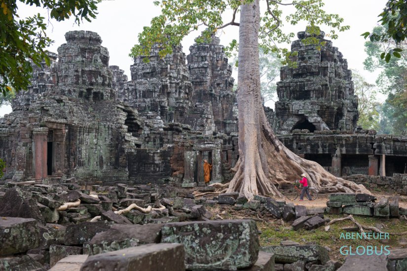 Kambodscha, Angkor, Tempel Banteay Kdei, auch bekannt als Zitadelle der Zellen, wurde von König Jayavarman VII. im 12. Jahrhundert erbaut.