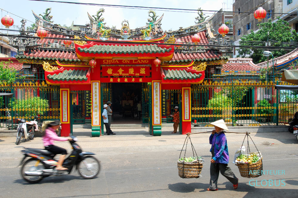Die Quan-Am-Pagode in Chinatown Cholon von Ho-Chi-Minh-Stadt befindet sich in der Lao-Tu-Straße.