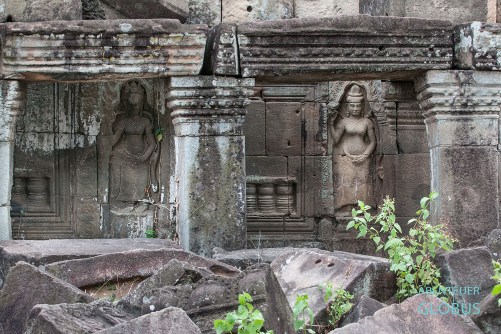 Stein-Apsaras im Wat Nokor, in Kampong Cham