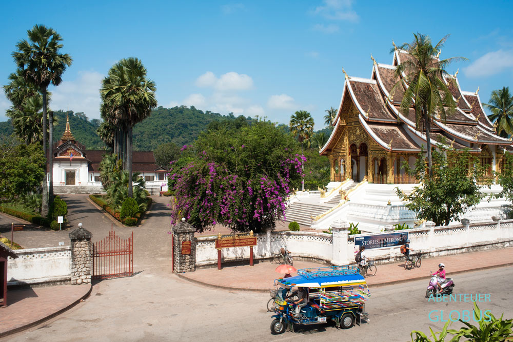 Luang Prabang. Im Königspalast Ho Kham und Tempel Ho Prabang haben bis 1975 die laotischen Könige gewohnt.